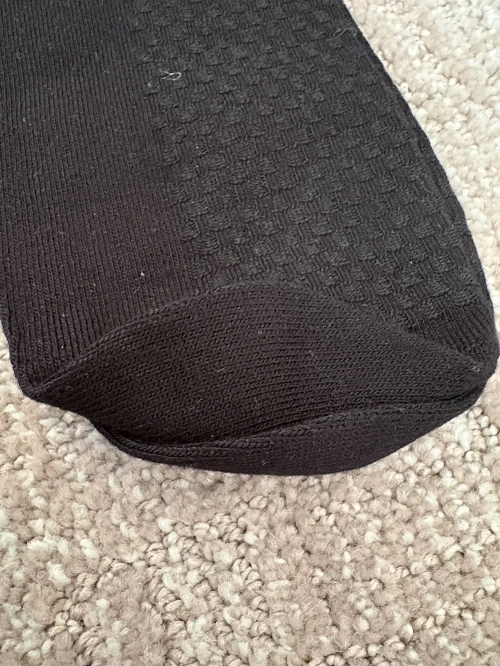 Men's Black Textured Crew Socks - Pack of 2
